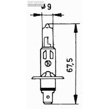 HALOGEENLAMP H1 6V 55W HALOGEENLAMP H1 6V 55W
