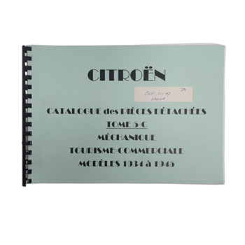 CATALOGUS MET RESERVE ONDERDELEN TOME 5-C - FRANS CATALOGUS MET RESERVE ONDERDELEN TOME 5-C - FRANS